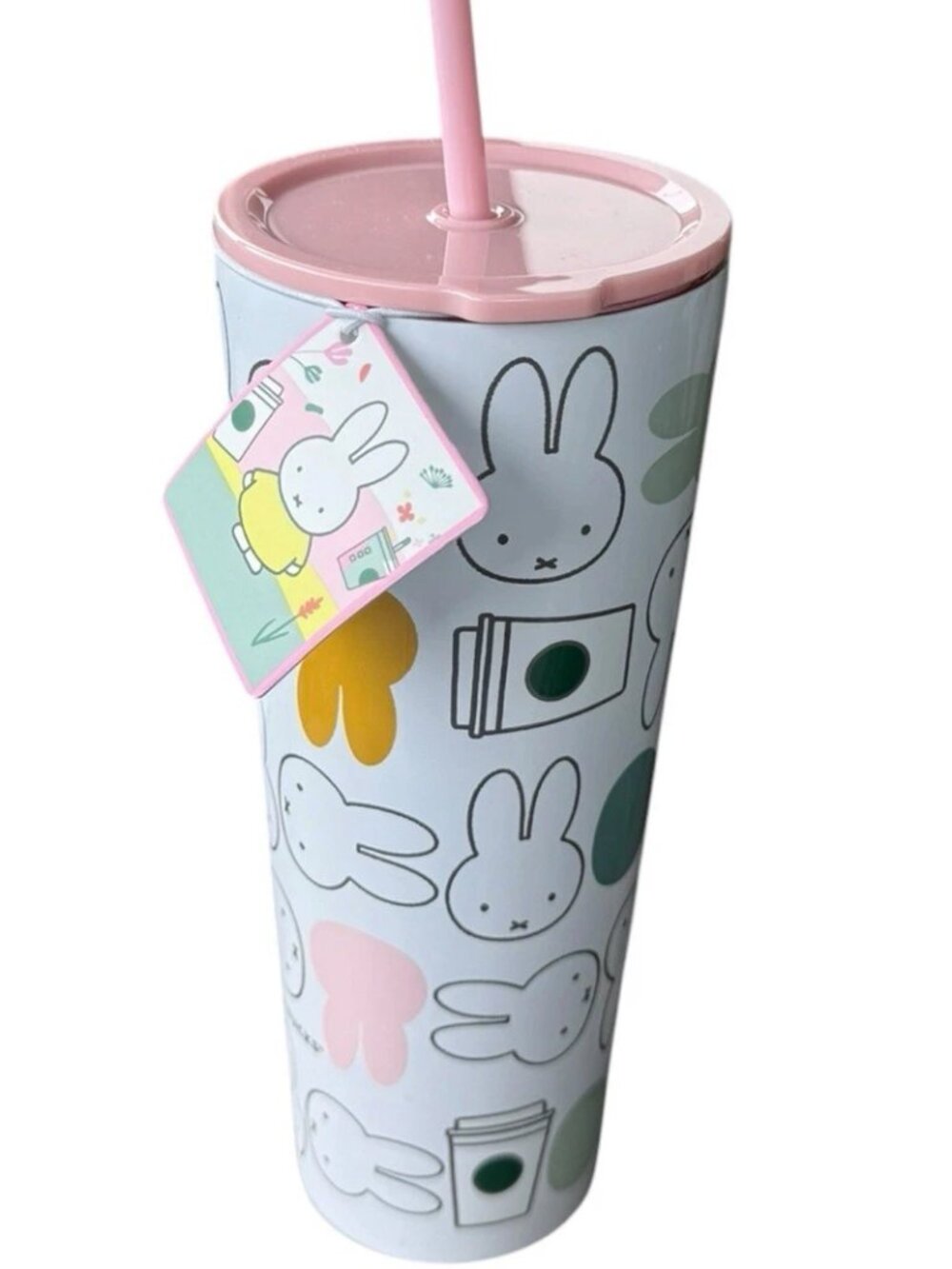 Starbucks X Miffy 2026 US Pink Straw Cup Stainless Steel 26 Oz Brand New w/tag